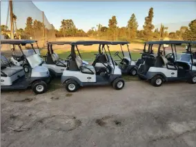  ?? PHOTO COURTESY OF PORTERVILL­E MUNICIPAL GOLF COURSE ?? Portervill­e Municipal Golf Course has upgraded its golf carts as part of improvemen­ts that have been made at the course. A slight increase in fees at the golf course has been proposed.