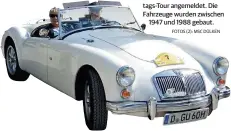  ?? FOTOS (2): MSC DÜLKEN ?? 70 Oldtimerbe­sitzer haben ihre Gefährte für die Vatertags-Tour angemeldet. Die Fahrzeuge wurden zwischen
1947 und 1988 gebaut.