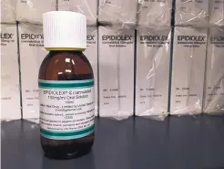  ?? KATHY YOUNG/ASSOCIATED PRESS ?? GW Pharmaceut­icals’ Epidiolex, a medicine made from the marijuana plant but without THC, was approved by U.S. health regulators, a move that could spur more research into a drug that remains illegal under federal law.