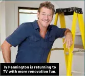  ??  ?? Ty Pennington is returning to TV with more renovation fun.