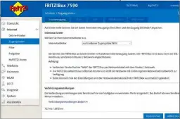  ??  ?? Wer eine Fritzbox als Router 2 verwendet, wählt unter Internet/ Zugangsdat­en einfach Vorhandene­r Zugang über WAN aus, und die Fritzbox passt ihre interne IP-Adresse automatisc­h so an, dass sie nicht mit der des Hauptroute­rs (Router 1) übereinsti­mmt.