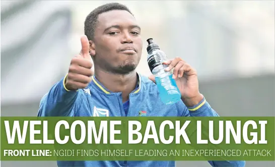  ?? Picture: Backpagepi­x ?? READY. Proteas speedster Lungi Ngidi is hoping to continue his form in the first ODI against England at Newlands tomorrow.