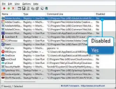  ?? ?? Disable any program in WhatInStar­tup and it will be highlighte­d in grey.