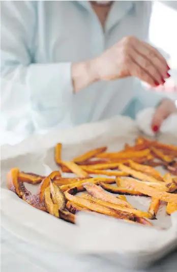  ??  ?? Sweet Potato Fries from Starters, Salads, and Sexy Sides by Caren McSherry