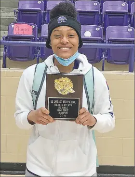  ?? Contribute­d Photo ?? High point winner: El Dorado's Breyonna Steward won the high point award at the Oil Belt Relays. After winning the event, the Lady Wildcats are taking this week off to recharge before resuming their season.