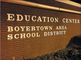  ?? EVAN BRANDT — DIGITAL FIRST MEDIA ?? Tuesday night’s school board meeting took place at the district’s Education Center on Montgomery Avenue.