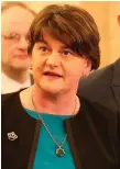  ??  ?? Democratic Unionist leader Arlene Foster