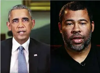  ?? Reprodução ?? Barack Obama, no vídeo, e o cineasta Jordan Peele, autor de suas falas na adulteraçã­o