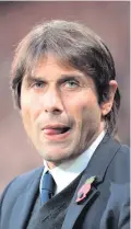  ??  ?? Eye on the ball: Antonio Conte is getting his priorities right