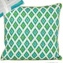  ?? LAMPS PLUS ?? A Kite throw pillow in an emerald green ikat print is a good way to introduce one of spring’s brightest new colours.