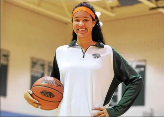  ?? PETE BANNAN — DIGITAL FIRST MEDIA ?? Bishop Shanahan senior forward Courtney Warley carried on her family’s rich basketball legacy, and lifted the Eagles to new heights, on her way to the title of Daily Local News AllArea Girls Basketball Player of the Year.