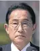  ?? ?? Kishida: China must ‘act responsibl­y’