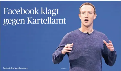  ?? FOTO: DPA ?? Facebook-Chef Mark Zuckerberg