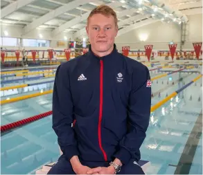  ?? PICTURE: Matchtight ?? Tom Dean at the Team Bath Sports Training Village 50m pool