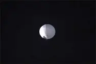  ?? LARRY MAYER — THE BILLINGS GAZETTE VIA AP, FILE ?? A high altitude balloon floats over Billings, Mont., Feb. 1, 2023.