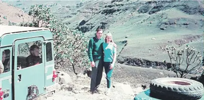  ?? Picture: Janine Stephen ?? JOLLY GOOD FUN. Janine Stephen’s parents on honeymoon at Sani Pass Hotel in 1968.