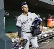  ?? PATRICK SEMANSKY / ASSOCIATED PRESS ?? Yankees catcher Gary Sanchez made quite an impression last season by hitting 20 home runs in just 53 games.