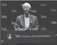  ?? EDUARDO MUNOZ ALVAREZ / GETTY IMAGES ?? Yale Professor William Nordhaus at a press conference after winning the 2018 Nobel Prize in Economic Sciences.