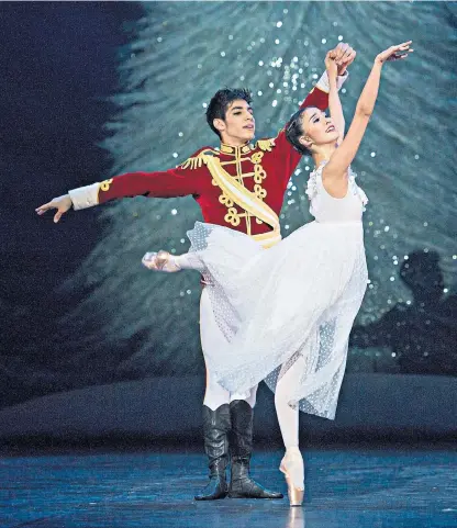  ??  ?? Family favourite: James Forbat and Shiori Kase in ENB’S 2015 production of The Nutcracker; the company’s artistic director Tamara Rojo, bottom left