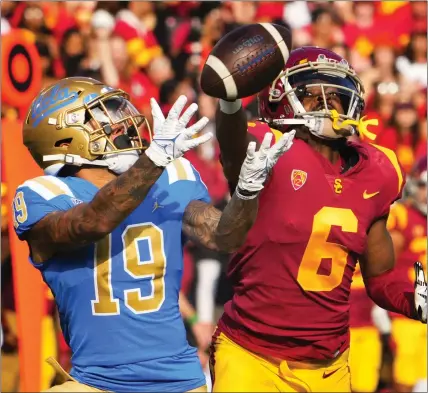  ?? KEITH BIRMINGHAM — STAFF PHOTOGRAPH­ER ?? UCLA and USC, flagship schools of the Pac-12, figure to decimate the conference with their moves to the richer Big Ten, presumably in 2024.