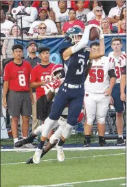  ?? Special to NWA Democrat-Gazette/COREY S. KRASKO ?? Greenwood’s Jayden Jasna intercepts a pass against Fort Smith Northside in the first quarter of Friday’s game in Greenwood.