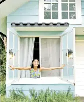  ??  ?? TINY HOUSE LIVING. Being fans of the hit show “Tiny House Nation”, it is a dream come true to try tiny house living at The Red Barn Davao.