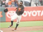  ?? Mathew Sumner / Associated Press ?? Denard Span leaves behind his helmet during his inside-the-park home run.