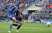  ?? ?? VARD TO STOP: Jamie Vardy smashes in equaliser