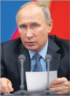  ?? Picture: GETTY ?? INTERFEREN­CE: The Russian leader Vladimir Putin