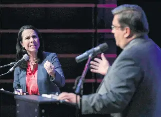  ?? JOHN MAHONEY ?? Projet Montréal mayoral candidate Valérie Plante has posted gains in support in nearly every demographi­c. Incumbent Mayor Denis Coderre launched a scathing attack on his rival and her party Wednesday.