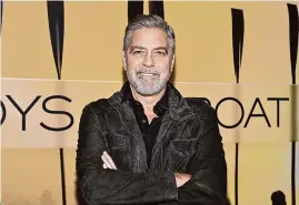  ?? Evan Agostini/Associated Press file photo ?? George Clooney attends a screening of “The Boys in the Boat” in New York on Dec. 13, 2023. Clooney will make his Broadway acting debut in a familiar project for the Hollywood star: “Good Night, and Good Luck.” Clooney will play TV journalist Edward R. Murrow in a stage adaptation of the 2005 movie.