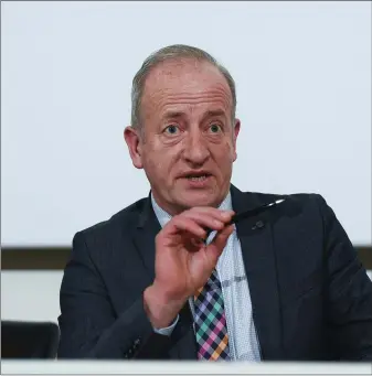  ??  ?? Committee Chair Michael Dempsey at the launch of GAA Talent Academy and Player Developmen­t report at Croke Park in Dublin.