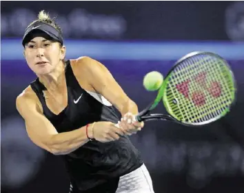  ?? GETTY ?? Belinda Bencic schlug in Dubai erstmals seit vergangene­m Juli eine Top-Ten-Spielerin.