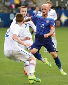  ?? HARRY HOW/GETTY IMAGES ?? TFC field general Michael Bradley has found more room to manoeuvre with the American national team by dropping back deeper in the formation.