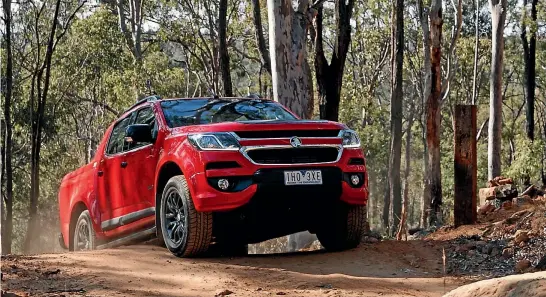  ??  ?? The facelifted Holden Colorado in action during its Queensland first drive.