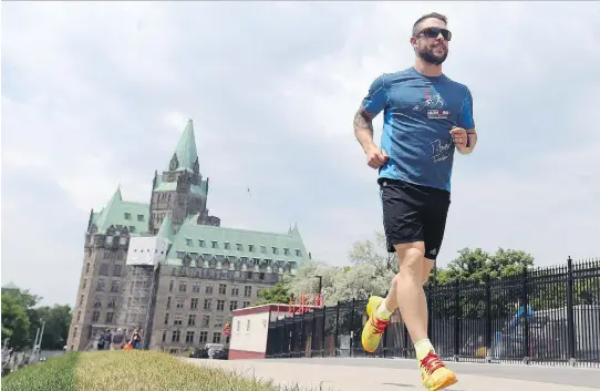  ?? JEAN LEVAC ?? Anthony Parsons, a kidney transplant recipient, is training to represent Canada at the World Transplant Games in Malaga, Spain starting June 25.