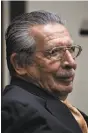  ??  ?? Former Guatemalan dictator Gen. Efran Rios Montt at a hearing in Guatemala City in 2013.