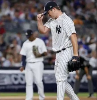  ?? JULIE JACOBSON — THE ASSOCIATED PRESS ?? The Yankees sent pitcher Adam Warren to the Mariners in exchange for internatio­nal pool