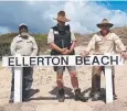  ?? ?? The Ellerton Beach sign has been returned.