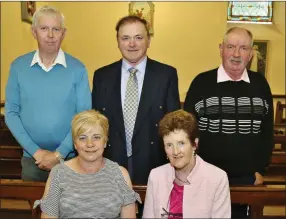  ??  ?? Nora Sheahan, Mary Culloty, Denis Kelly, Joe Singleton and Sean O’Donoghue from the Class of 1958 pictured at the Glenogue National School past pupils reunion in Bweeng.