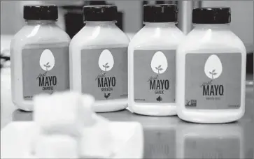  ?? Jeff Chiu Associated Press ?? THE ASSN. for Dressings and Sauces raised concerns to the Food and Drug Administra­tion that Just Mayo was violating the federal standard for mayonnaise even after Unilever dropped its lawsuit over eggless mayo.