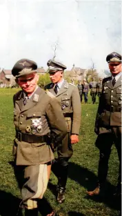  ?? ?? Left: General Ramcke inspecting troops (Stephen Janzyk)