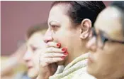  ?? MIKE STOCKER/STAFF PHOTOGRAPH­ER ?? Nancy Giraldo, the mother of Santiago Mondragon, cries during the sentencing hearing for Jordan Fuss on Thursday.