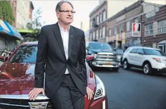  ?? YANA PASKOVA NEW YORK TIMES ?? Johan de Nysschen, the president of Cadillac, in New York. Cadillac finds itself overrun by German and Asian SUVs and General Motors’ leaders have parted ways with the man once seen as the brand’s future.