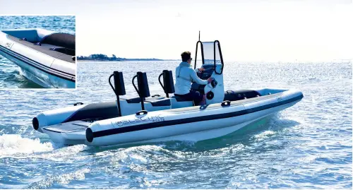  ??  ?? Finger on the Pulse: the refined 63 model has a lithium-ion Hyperdrive power pack capable of reaching 23 knots