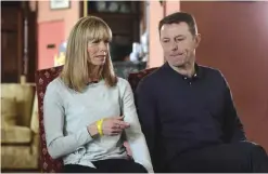  ??  ?? LOUGHBOROU­GH: Kate and Gerry McCann, whose daughter Madeleine disappeare­d from a holiday flat in Portugal ten-years ago, talk during a BBC TV interview. — AP
