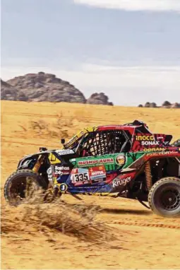  ?? ?? k Sebastián Guayasamín participa en prototipos ligeros del Rally Dakar 2022.
