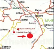  ?? (File pic) ?? A map of Eswatini showing Gebeni.