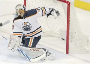  ?? LM OTERO/THE ASSOCIATED PRESS ?? The struggles of goalie Cam Talbot have played a role in the first-quarter problems experience­d by the Oilers.