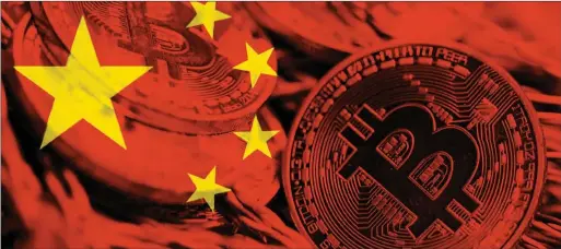  ?? PIC: FINANCIAL TIMES MONTAGE ?? Crackdown: China has closed the door on cryptocurr­encies